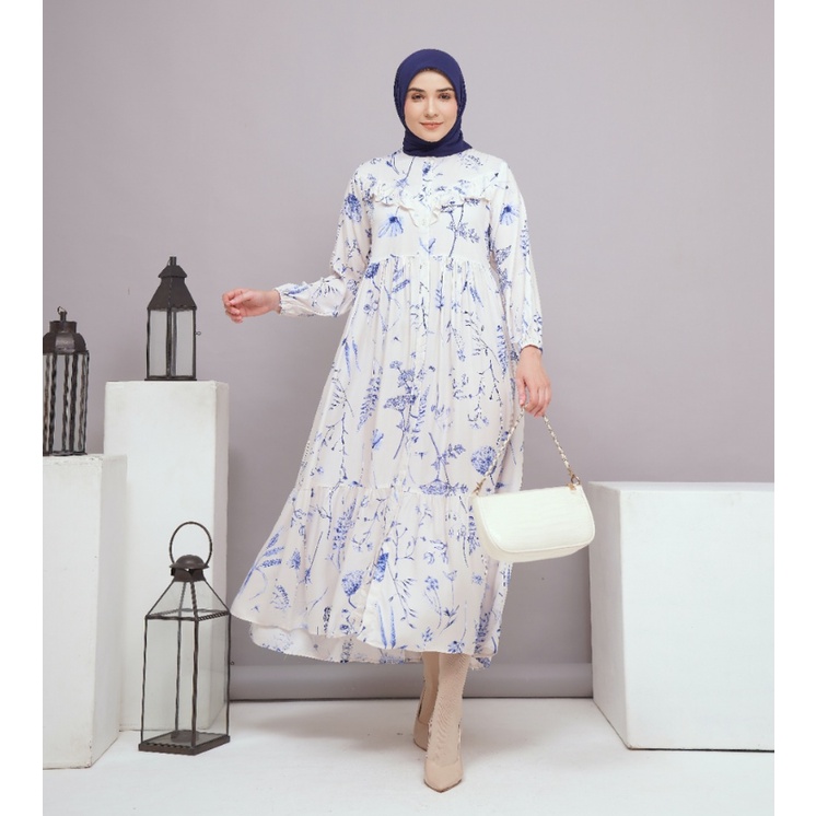 Ayana Ankle Dress  Rayon Premium Midi Dress Rayon Hayya Dress Looklike Haideeorlin