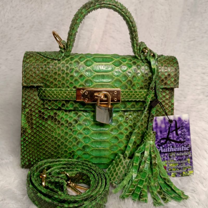Authentic Kirana Mini Bag 100% Kulit Ular Asli