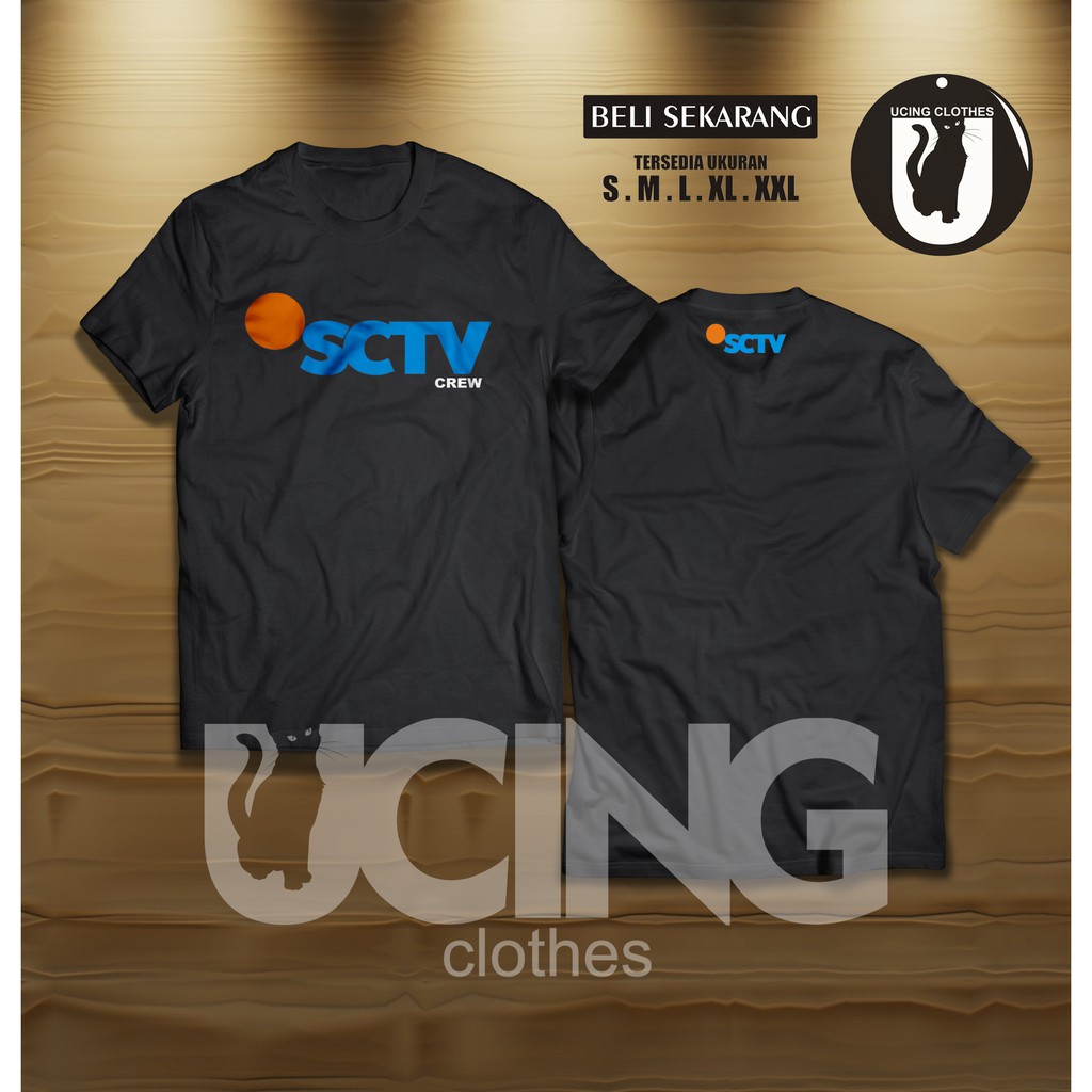 Kaos Baju SCTV Crew Logo Kaos Perusahaan TV
