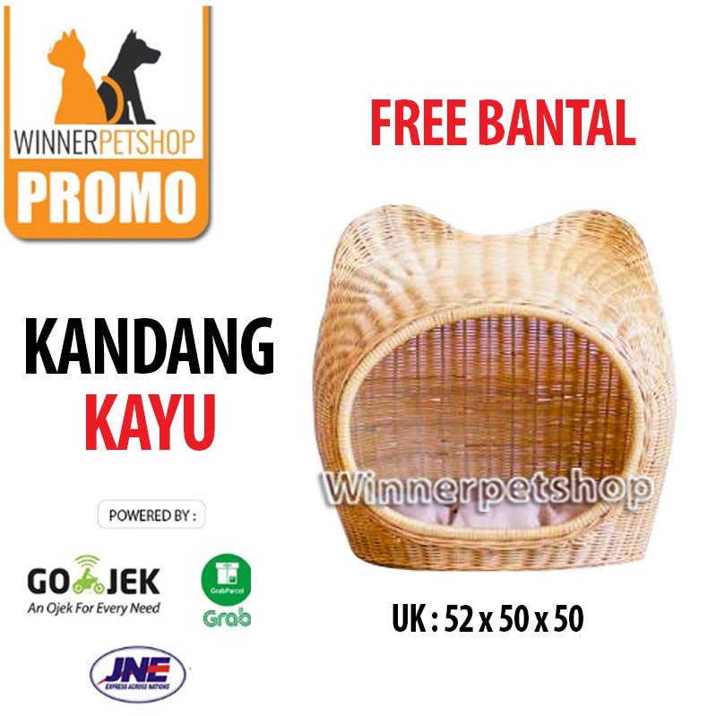 Kandang Kayu Kucing Anjing / Rumah Kucing Anjing Bahan Kayu