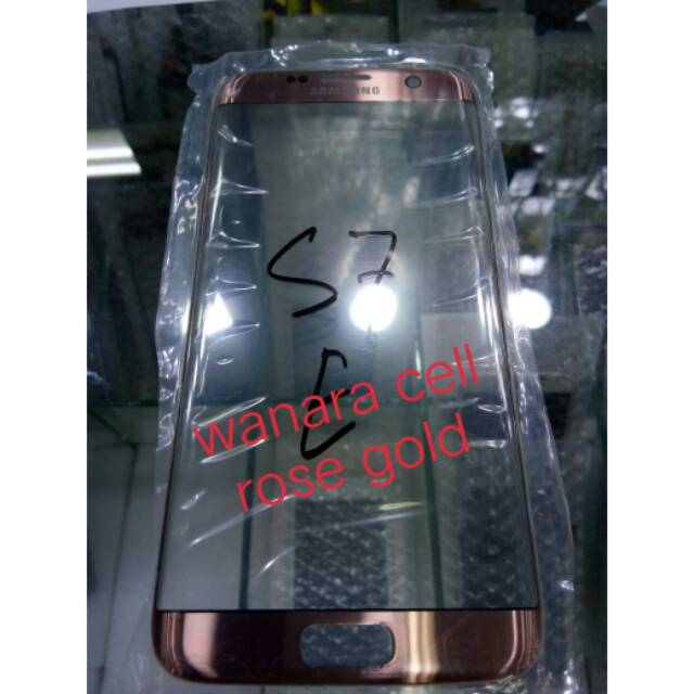 Kaca lcd kaca depan lcd samsung S7 edge G935 original rose gold