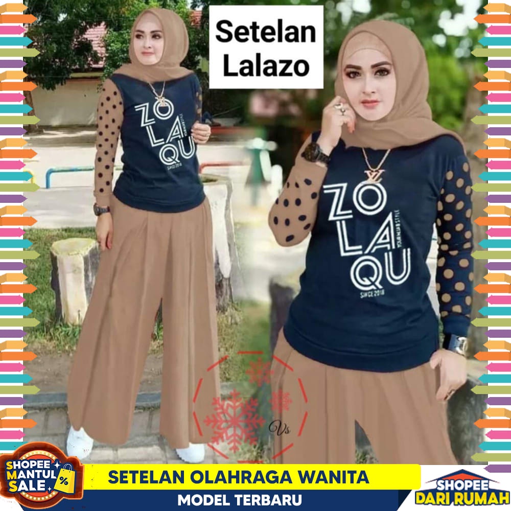 Setelan Baju Senam Olahraga Aerobik Hitam Merah Rok Bintang 1Dryfit Baju Senam Olahraga Muslimah S