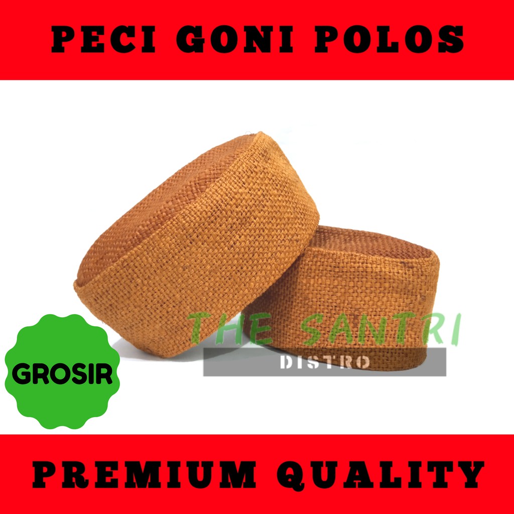 Peci Goni Polos Premium/Peci Karung Goni/Peci Goni Original/Peci Goni Murah/Peci Goni Karung
