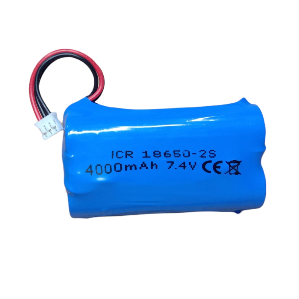 Baterai RC/ Baterai Speaker Bluetooth &amp; Elektronik Lainnya 2x 18650-2S 4000mAh 7.4V Protektor BMS 4.5A Konektor JST PH2.0 3 PIN