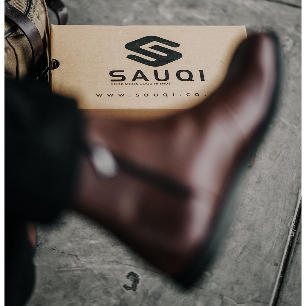 SAUQI Footwear Lucido Sepatu Chelsea Boots Semi Formal Pria Kulit Asli (CH)