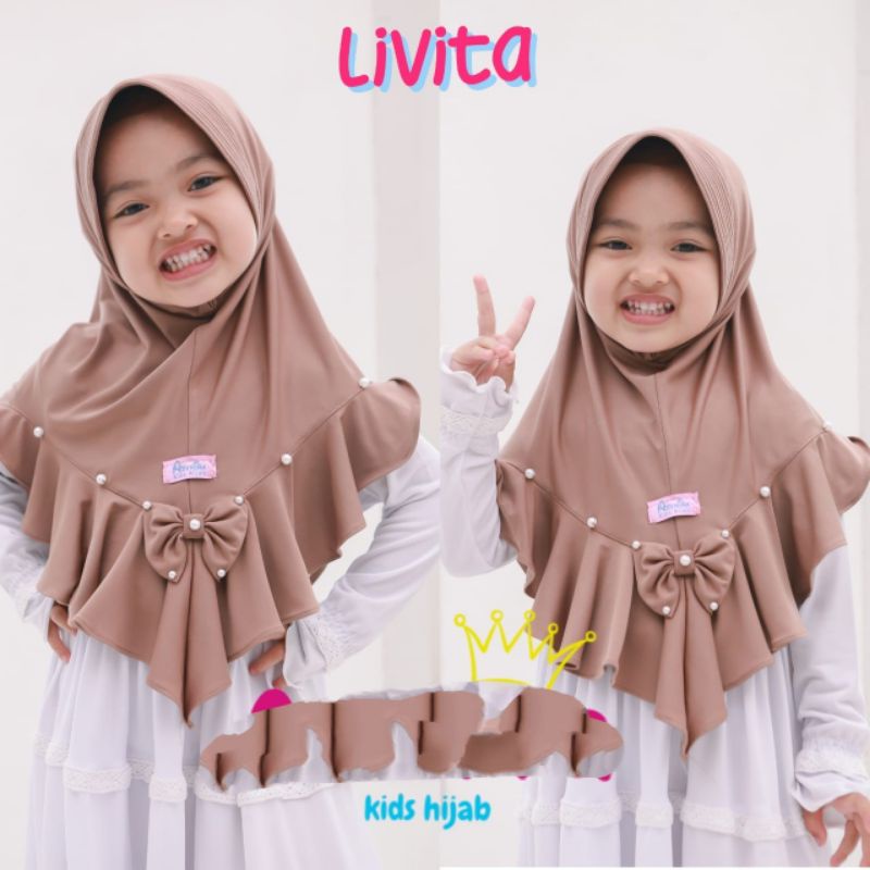 [Uus Hasanah] LIVITA••Kerudung Anak Jilbab anak instan