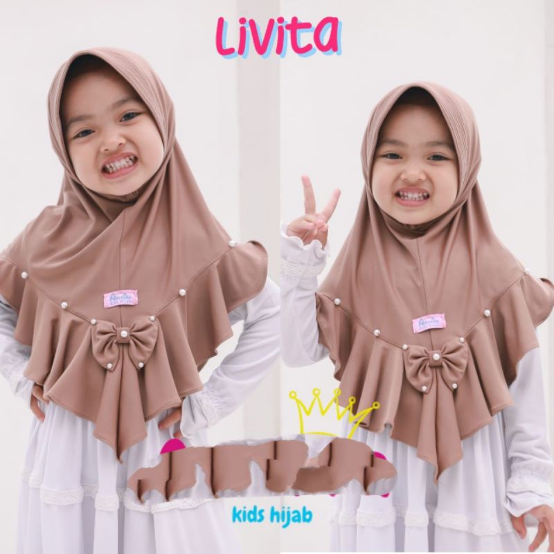 (Uus Hasanah) LIVITA •Kerudung anak jilbab anak Jersey