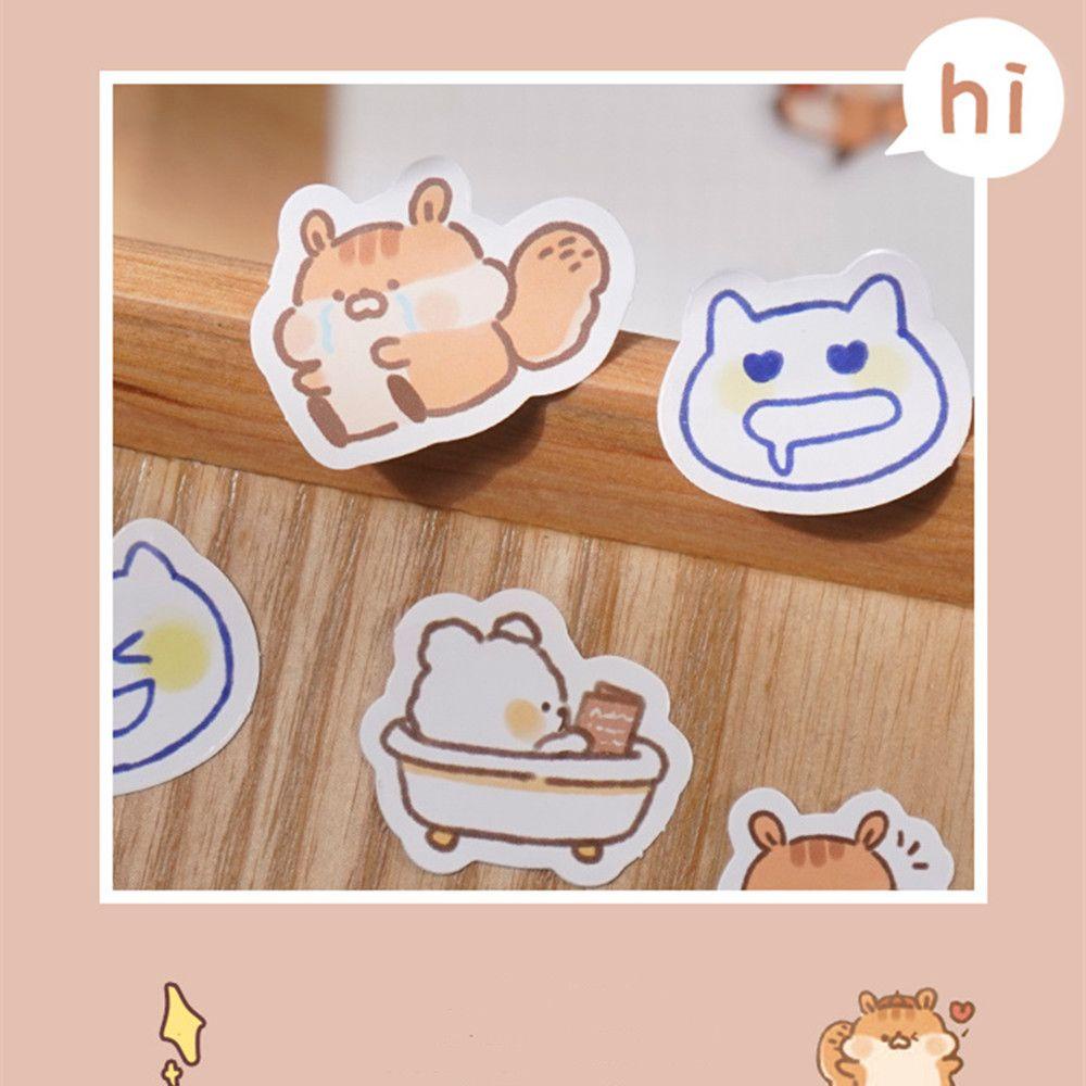 Top 40pcs/lot Cute Kawaii Diary Decor Stationery Memo Pads Kalender Perekat Kotak Stiker Label