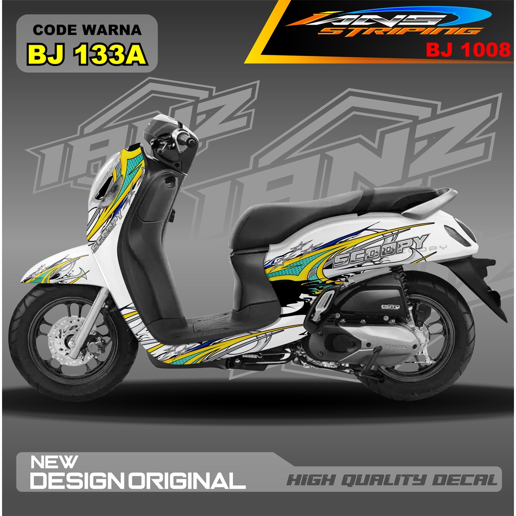 DECAL STIKER MOTOR SCOOPY FULL BODY / STICKER VARIASI SCOOPY TERBARU  / STICKER SCOOPY