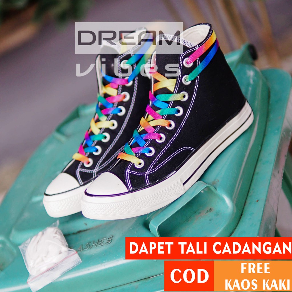 rainbow laces converse