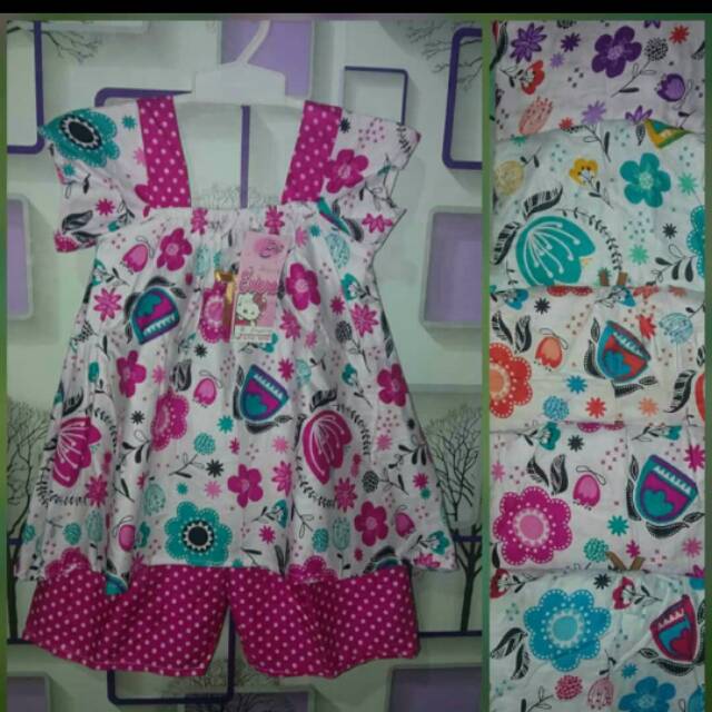 Setelan baju anak batik eviera 1-3 tahun langsung konveksi