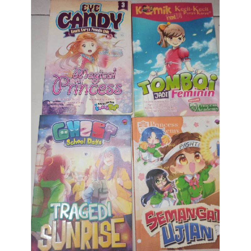 buku komik anak - KKPK, Ghost, Princess Academy (preloved)