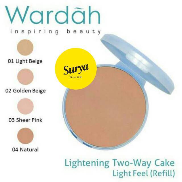 Refill Bedak Wardah TWC Lightening powder foundation light feel SPF 15