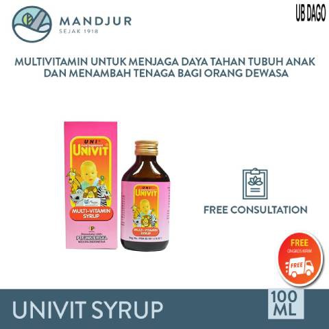 Univit Syrup 100 ml - Suplemen Multivitamin dan Daya Tahan Tubuh Anak