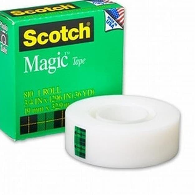 

Baru ISOLASI Scotch 3M 18MM / MAGIC TAPE 810 3/4 INCH X 36 YARD 시