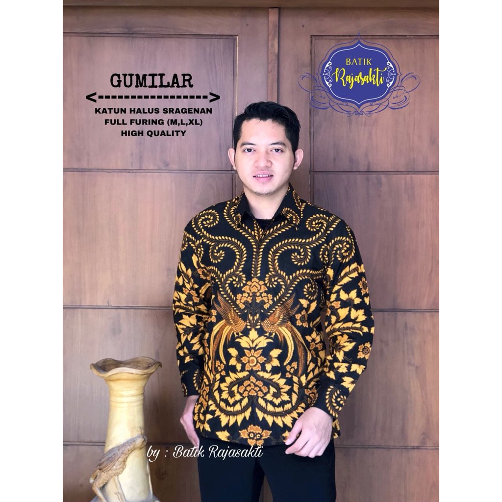 GUMILAR RAJASAKTI KEMEJA BATIK SOLO PRIA LENGAN PANJANG LAPIS FURING ATASAN BATIK PREMIUM MODERN KATUN HALUS BAHUWIRYA  BANAMITRA BANAMITRA PUTIH BANGSAWAN BAYU PUTRA BERLIAN BIRU BHARATAYUDA BIMASENA BIRENDRA BIRU INDAH BRAHMAKERTA BRAHMAKERTA MERAH