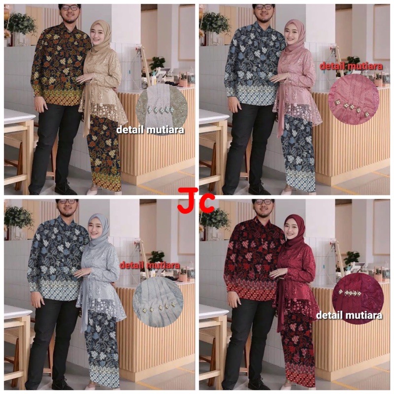 JC/ZR cp shinta / Couple Batik Premium / Couple Brukat  batik terbaru / Baju pasangan Kondangan