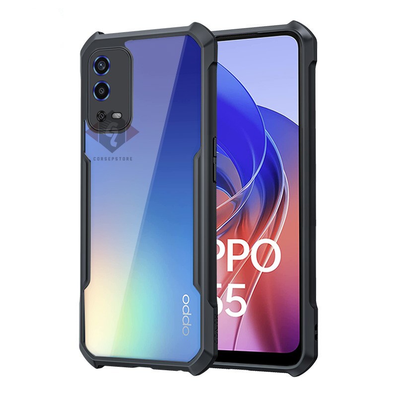 OPPO A77S A17 A17K A57 2022 A55 A76 A96 CASE SHOCKPROOF HARDCASE FUZE BENING CLEAR TRANSPARAN HARD BUMPER IPAKY BENING CASING PROTECT CAMERA COVER PELINDUNG KAMERA