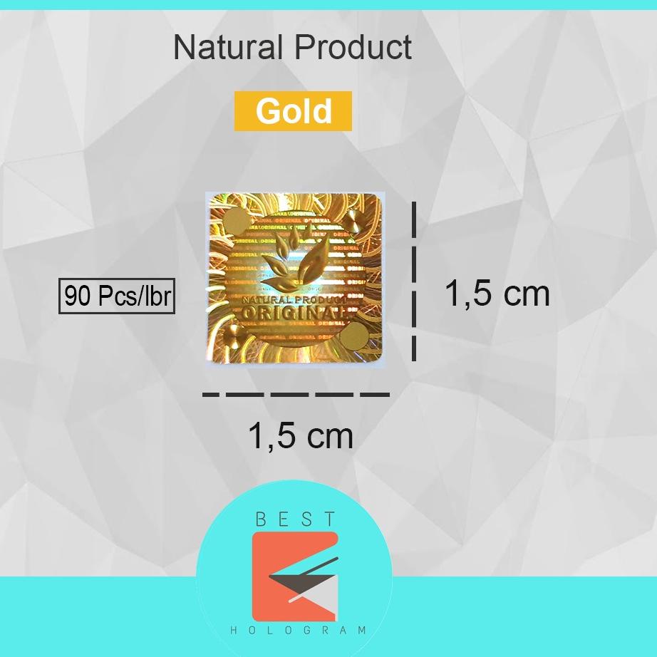

Harga Khusus,, Stiker hologram 3D Natural Product 1,5 cm x 1,5 cm