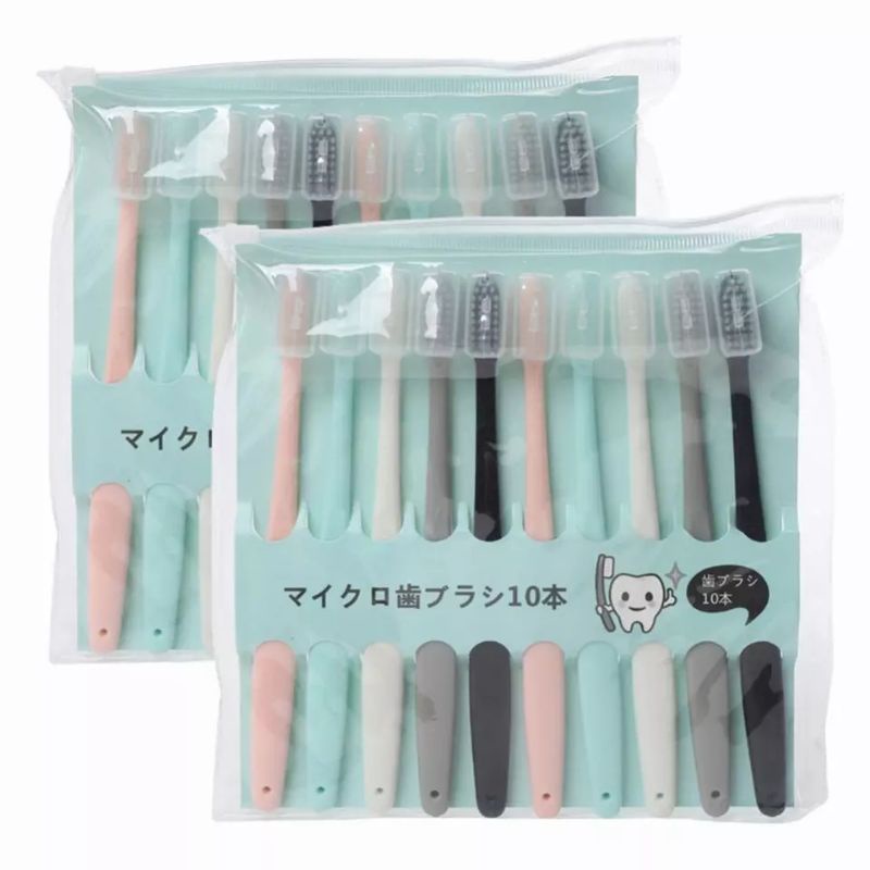 Sikat Gigi dewasa / Anak 1 SET 10 PCS / Toothbrush Double Care Sensitive - WARNA