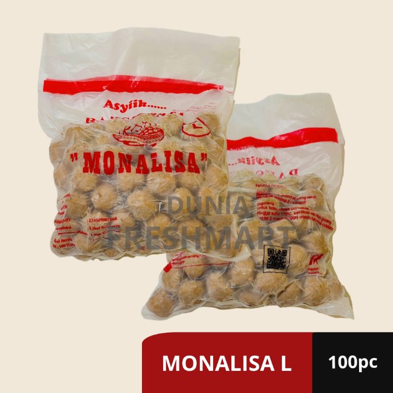 

MONALISA BAKSO SAPI L ISI 100PCS BASO SAPI ASLI BAKSO MONA BEEF BALL UKURAN L