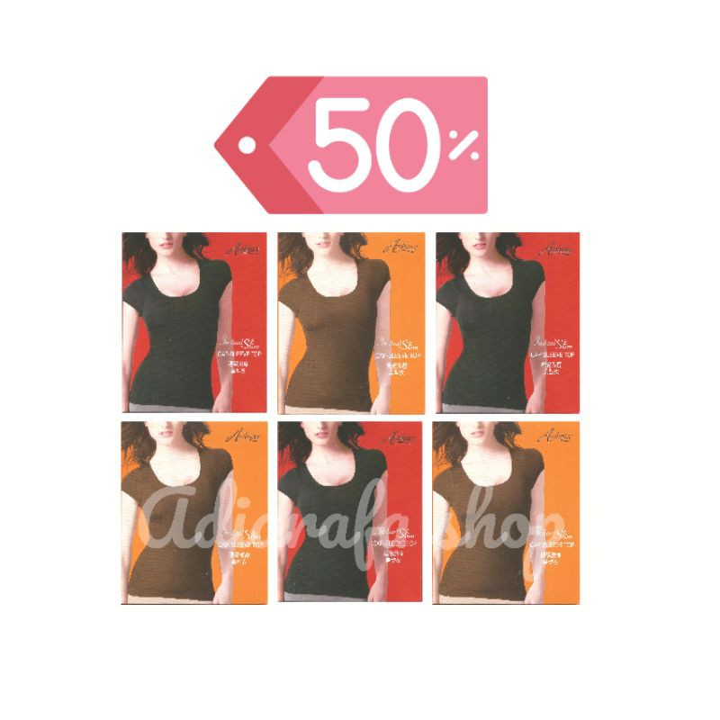 Buy 3 Get 3 FREE - Promo Natal - Ambrace Cosway Instant Slim Cap Sleeve Top (100%Original)