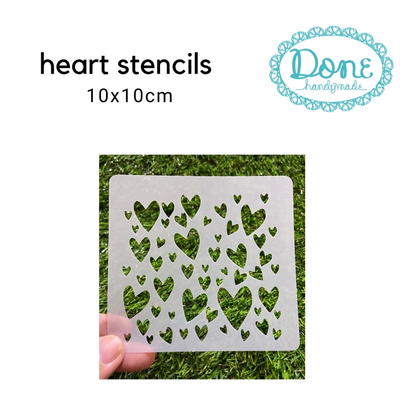 Texture sheet lembar motif love heart hati clay kain dinding fondant stencil stencils scrapbooking donehandymade done handymade jual bahan kerajinan tangan