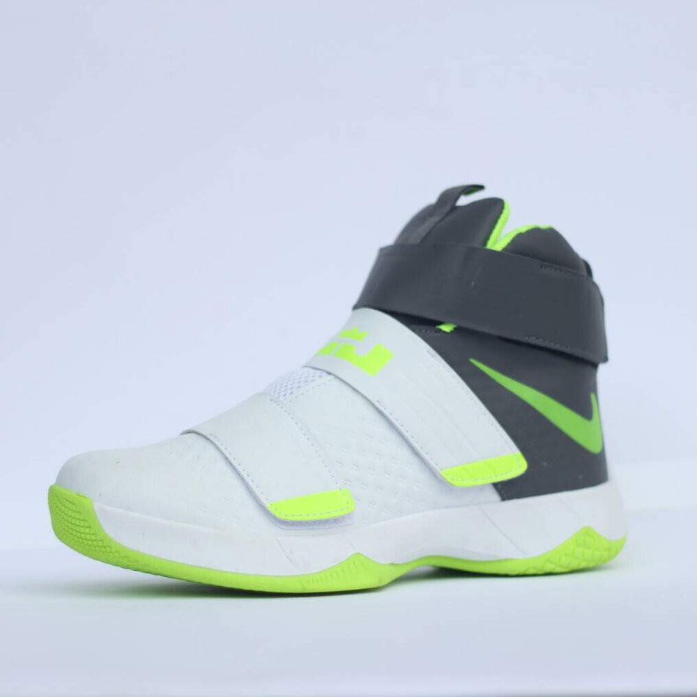 NIKE LEBRON ZOOM SOLDIER 10 WHITE GREY GREEN Terbaik