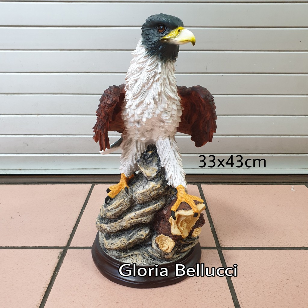 patung pajangan burung rajawali elang hiasan kebun taman kolam dekorasi rumah