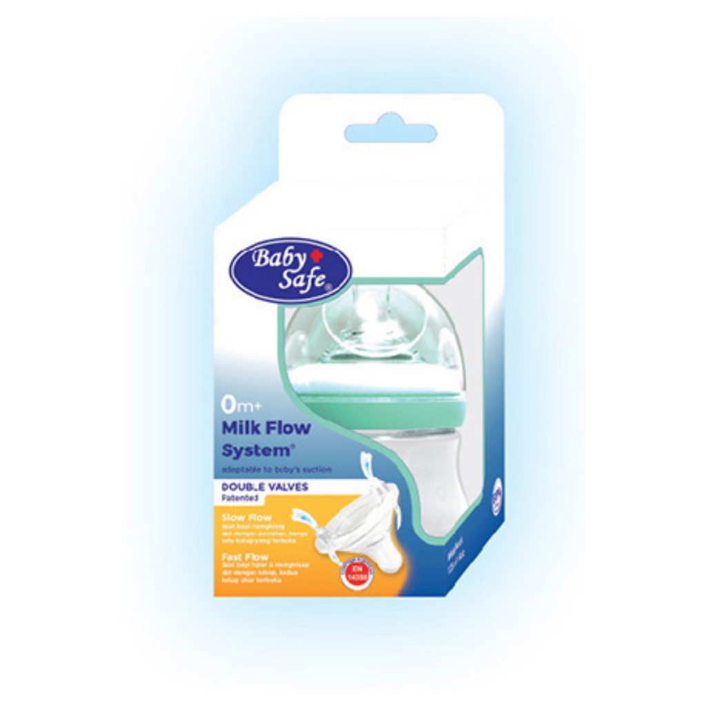 Baby Safe WN04 Wide Neck Botol 125 ml (150 ml) Motif - Botol Susu - Botol Minum