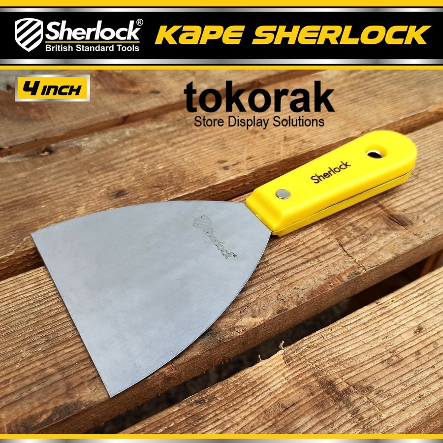 KAPE 4 INCH STAINLESS STEEL SHERLOCK - GAGANG SCRAP PUTTY KNIFE