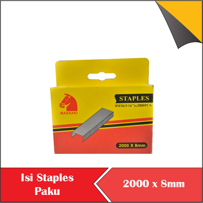 

ISI STAPLES PAKU TEMBAK ANGIN REFIL STEPLES AIR NAILER 8MM
