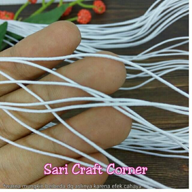 Tali Karet Elastis 1mm - Putih