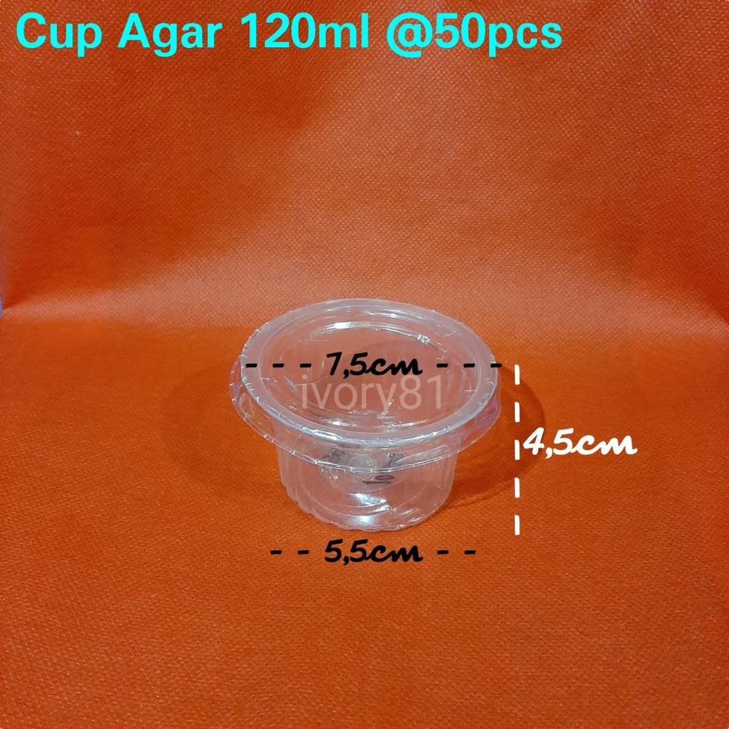 Cup agar 120ml / cup agar / cup jelly / cup plastik /  cup pudding  / cup sekali pakai