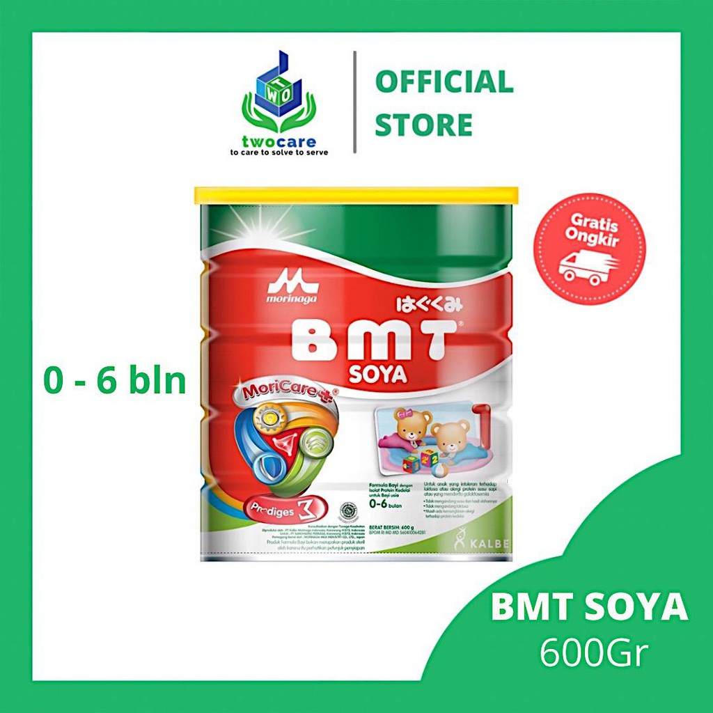 Morinaga BMT Soya Moricare 600 gr - Susu Formula Bayi Alergi Susu Sapi