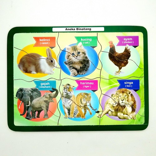 Puzzle Anak Aneka binatang