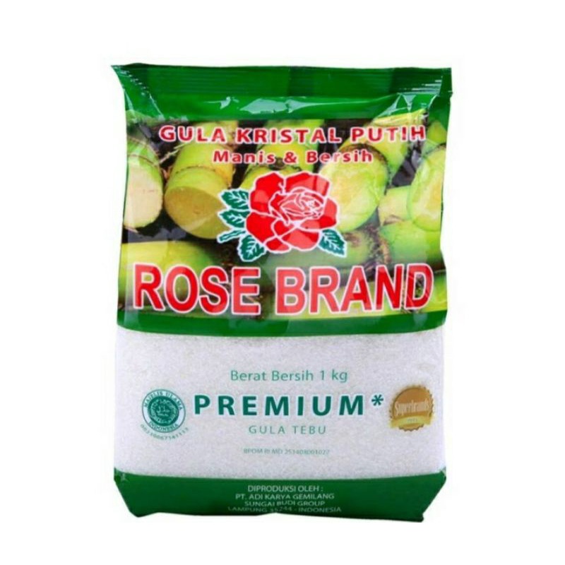 

ROSE BRAND Gula pasir kriatal putih premium 1kg