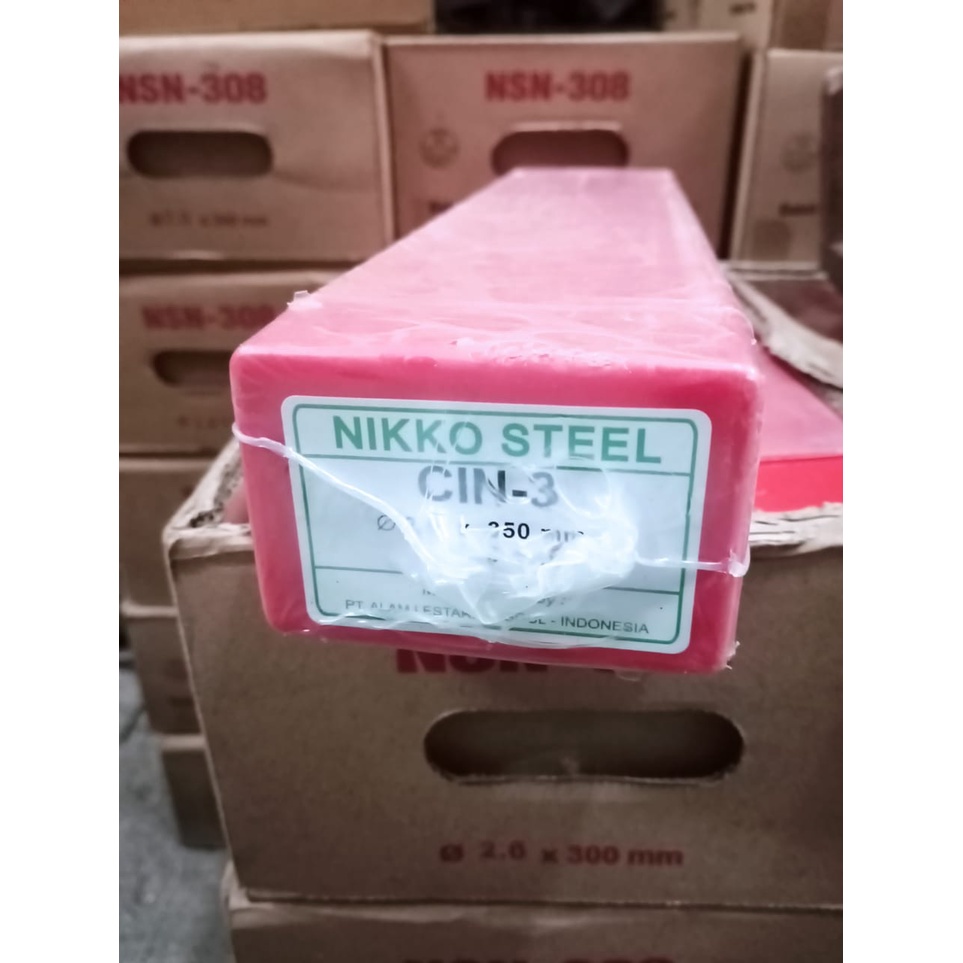 (1kg) Kawat Las Nikko Cin3 2,6mm x 300mm - Kawat Las Besi Cor Ancuran
