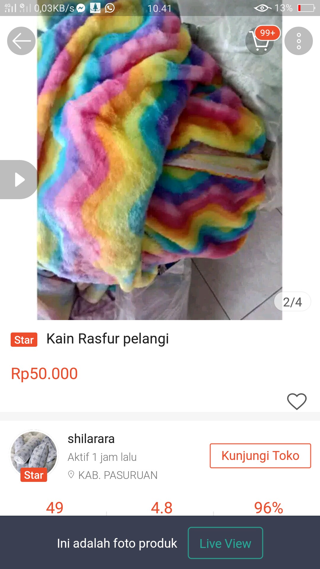 Kain Rasfur Pelangi