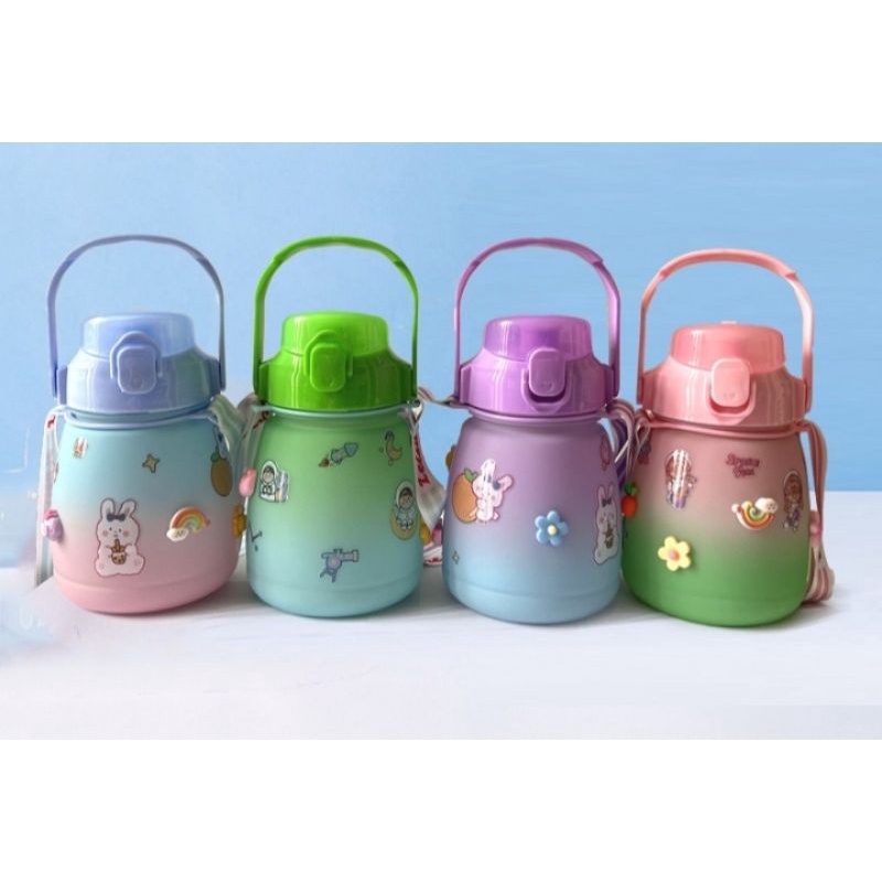 botol minum 1 liter viral/ botol minum sultan/botol kekinian 3D