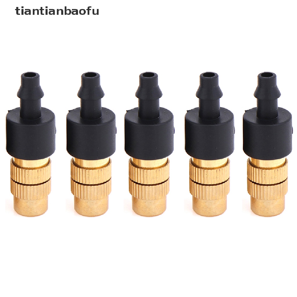 [tiantianbaofu] 5Pcs Copper Misting Fog Cooling Nozzles Atomizing Sprayers For 4/7mm Hose Boutique