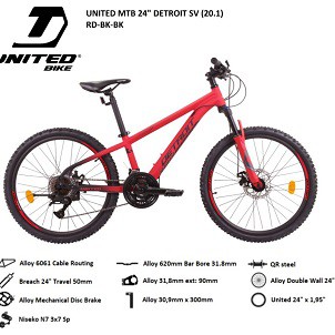 SEPEDA MTB UNITED DETROIT SV 24 INCH