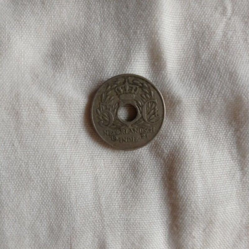 uang kuno 5 cent Nederlandsch indie 1921