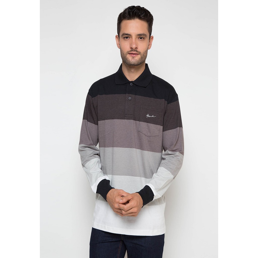HASSENDA KAOS POLO SALUR PANJANG PRIA MANFREDO - HPB81127