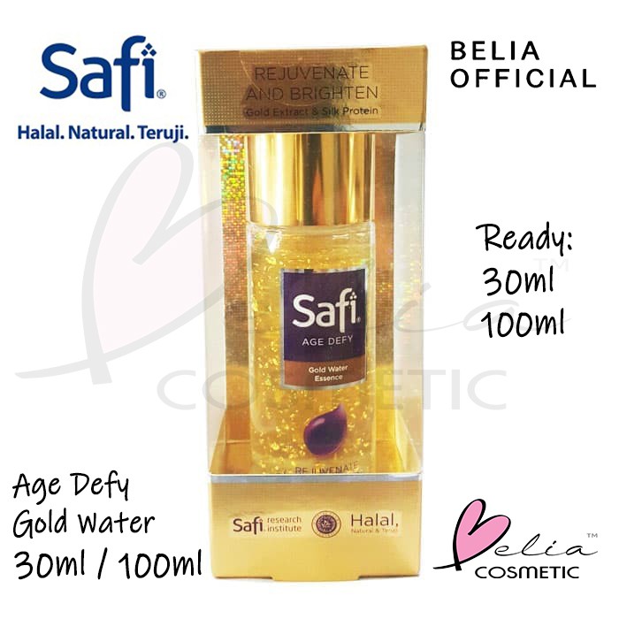 ❤ BELIA ❤ SAFI Age Defy Gold Water Essence 30 | 100 Halal BPOM 30ml 100ml Full size Travel size