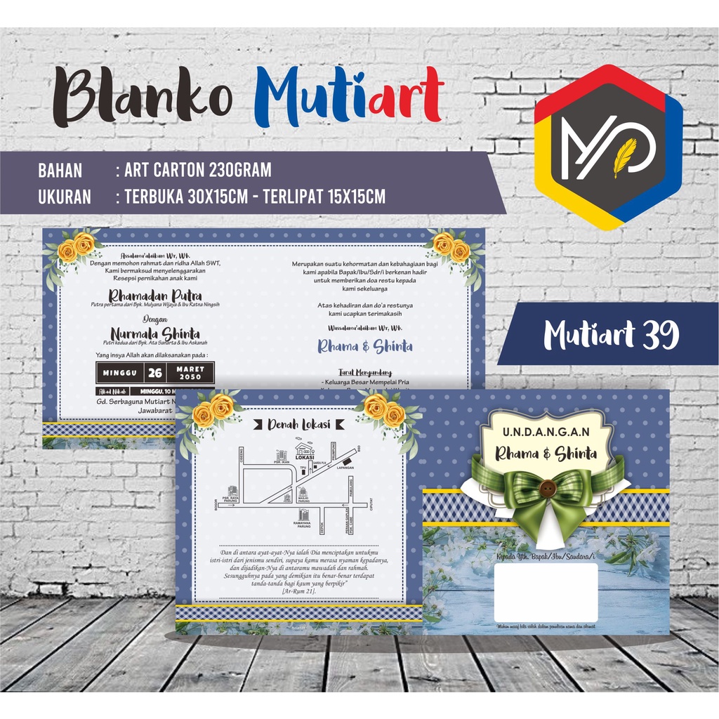 

UNDANGAN BLANKO MUTIART 39