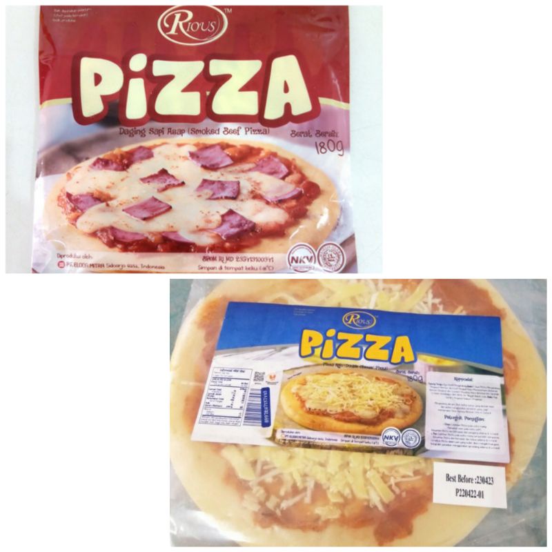 

Rious Pizza 180gr smoked beef/double cheese