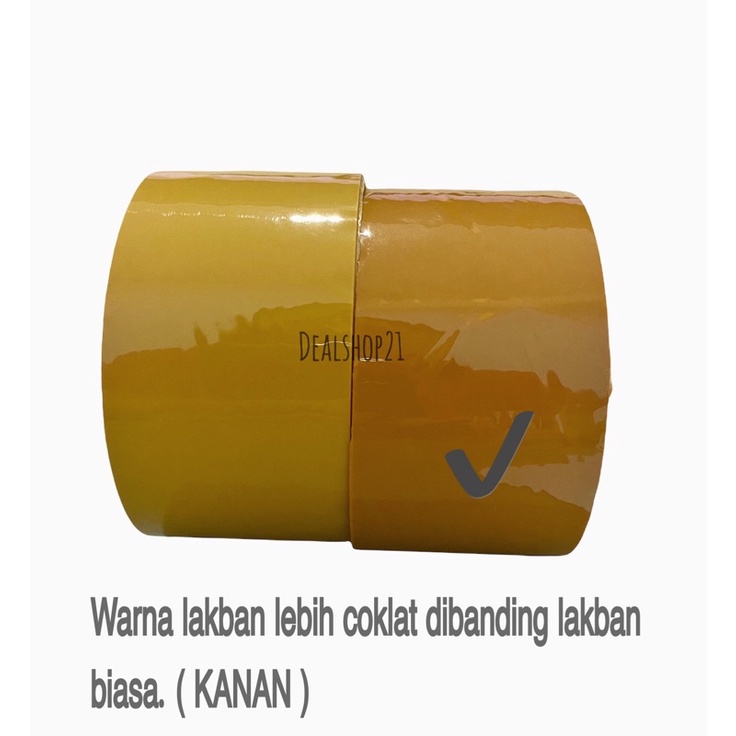 LAKBAN BENING &amp; COKLAT 45 mm x 90 Yard 6 ROLL Bodhi Tape rekat setara Daimaru