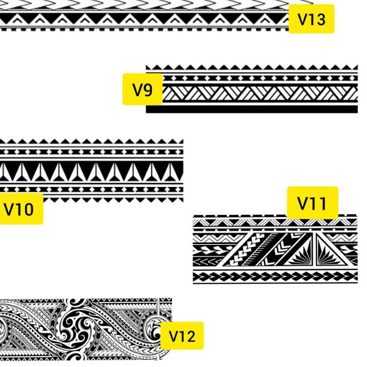 Best Product Tato Temporer/Stiker Tato Minimalis - V - Tato tribal gelang tato gelang k dan tangan