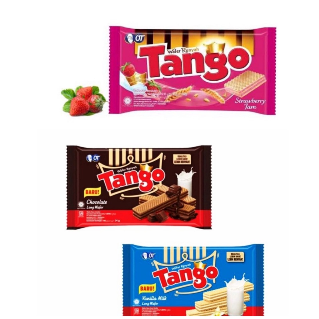 Snack Wafer coklat, vanila dan Strawberry Tango ecer 2000 cemilan enak dan murah